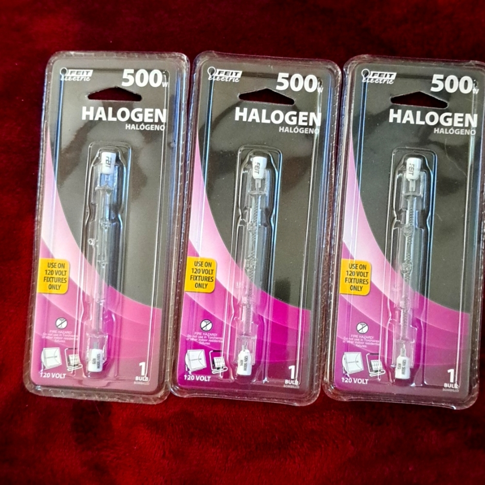 Bundle of 3 500watt halogen light replacements